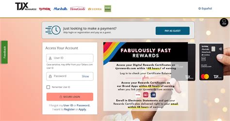 Enter your email address and password, and click sign in. . Tjmaxx credit card login payment